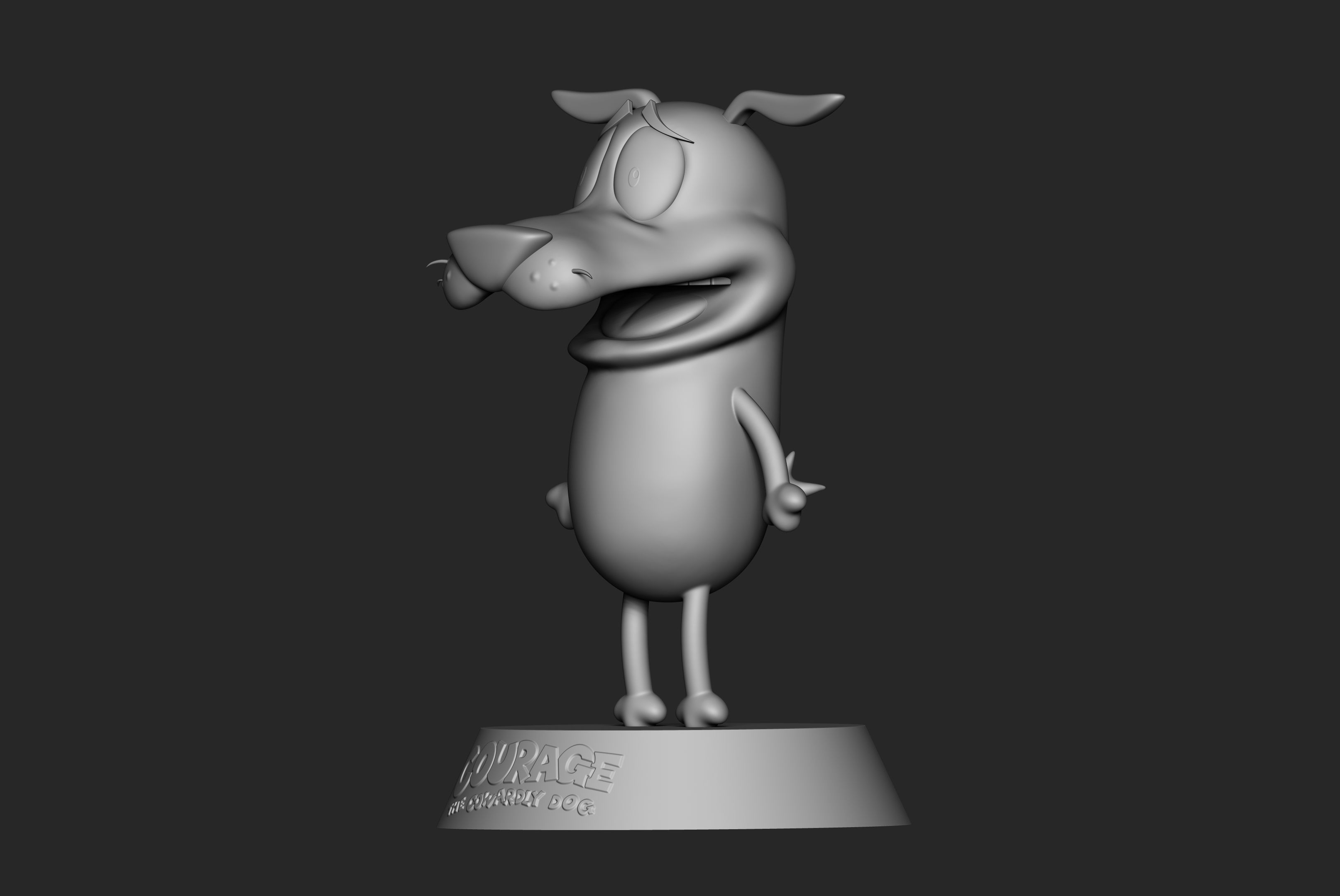 Courage the Cowardly Dog - Fan Art 3D print model_4
