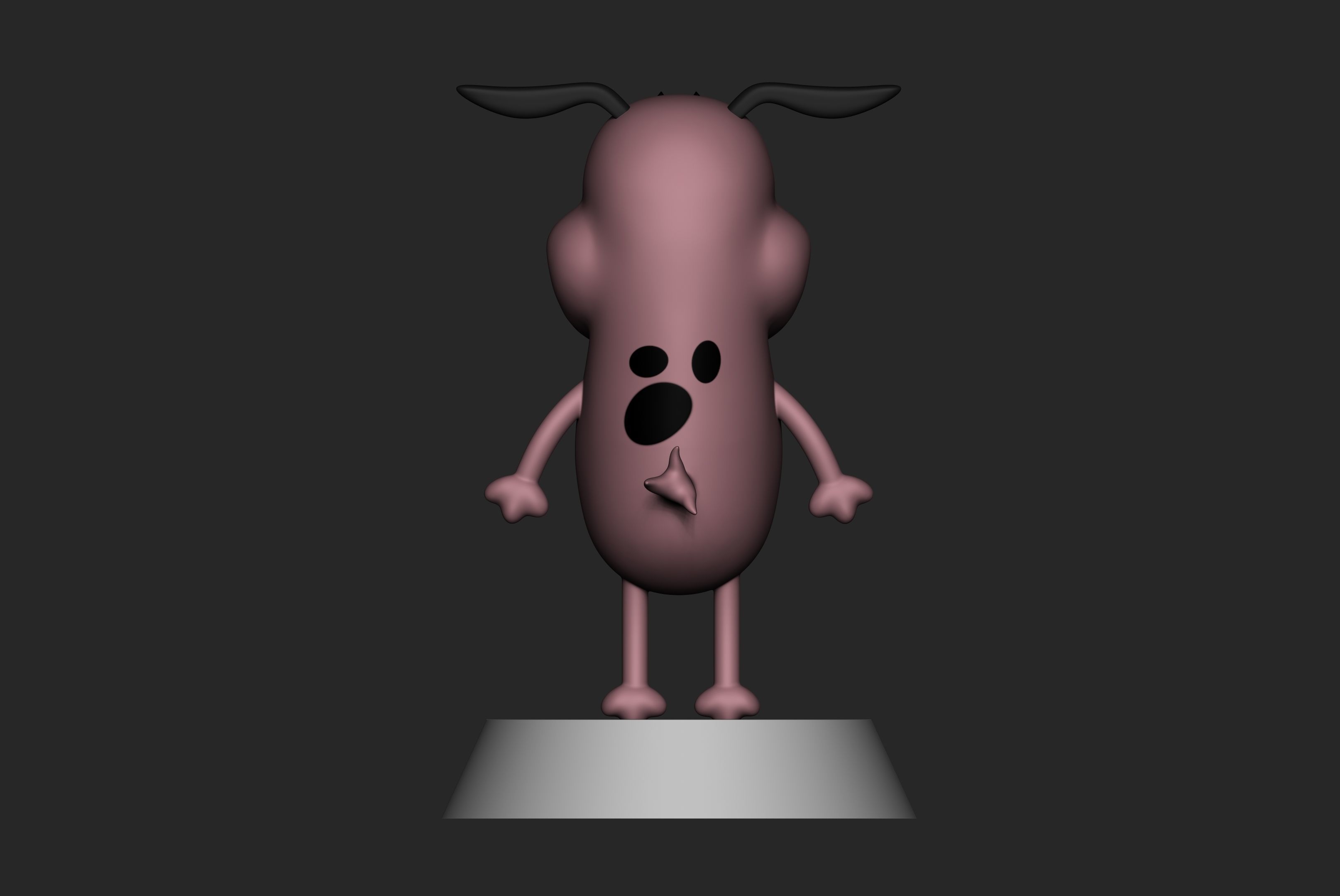 Courage the Cowardly Dog - Fan Art 3D print model_5