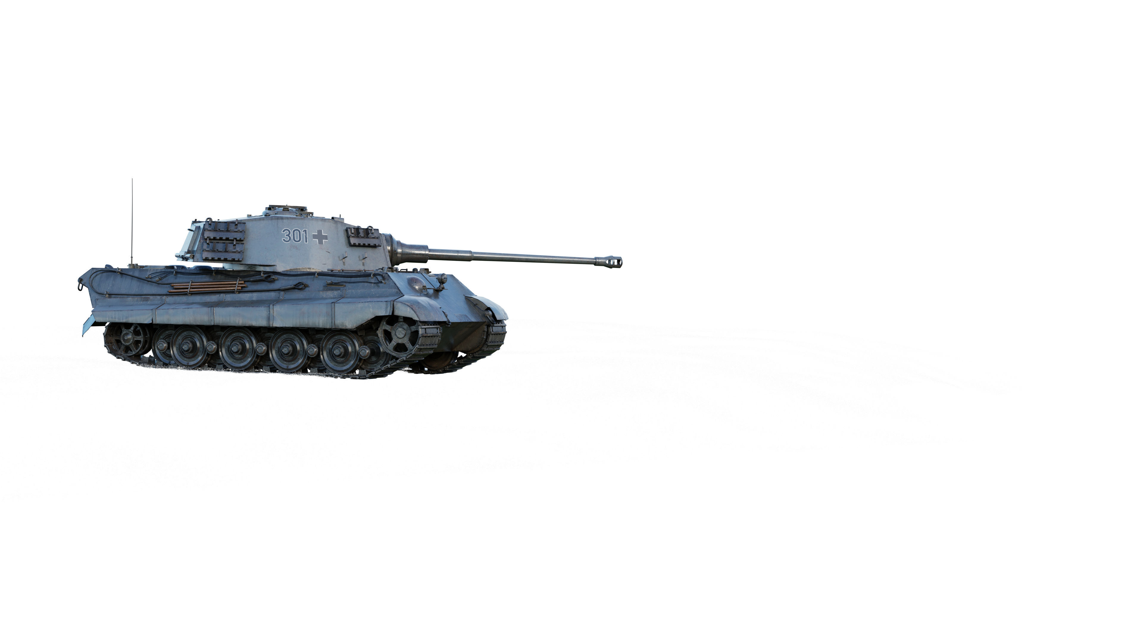 Tank Tiger WW2 AAA  3D model_5