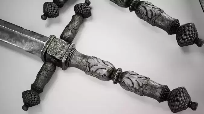Ornate Long Sword Nanite 3D model