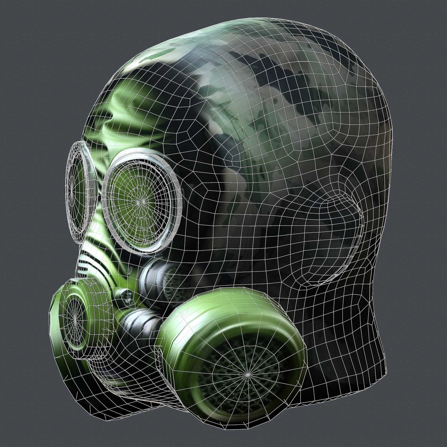 Helmet 3d model military combat Military Low-poly Low-poly 3D model_10