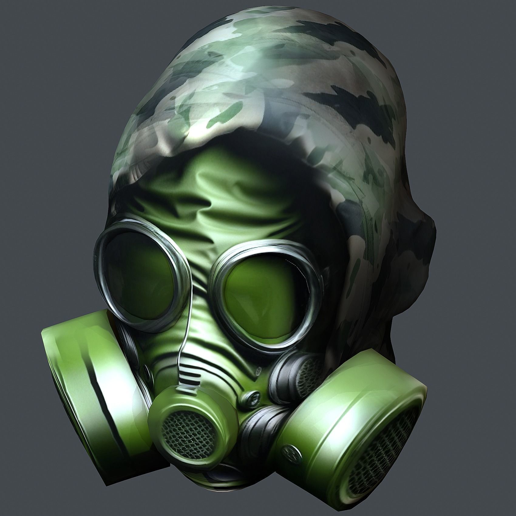 Helmet 3d model military combat Military Low-poly Low-poly 3D model_4