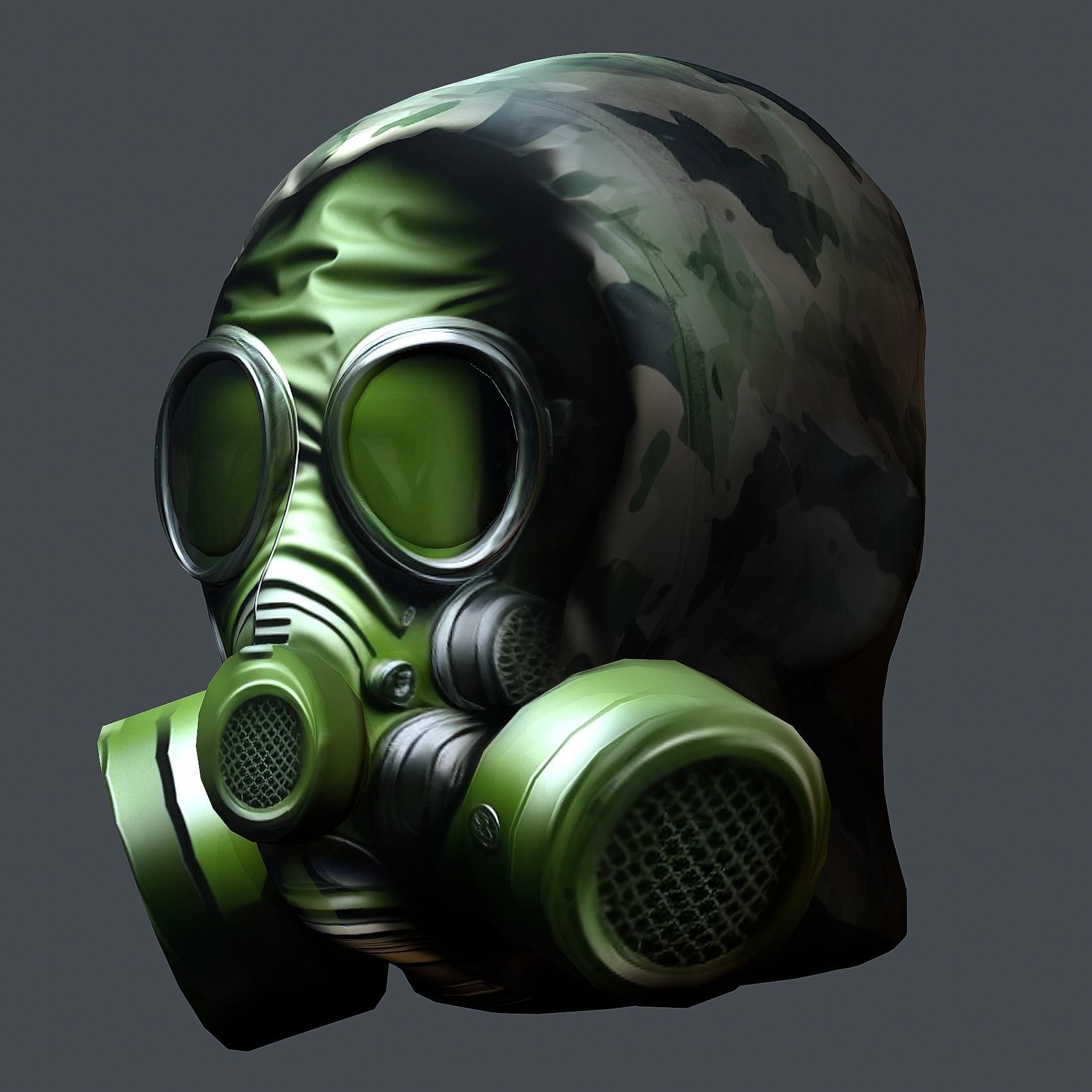 Helmet 3d model military combat Military Low-poly Low-poly 3D model_3