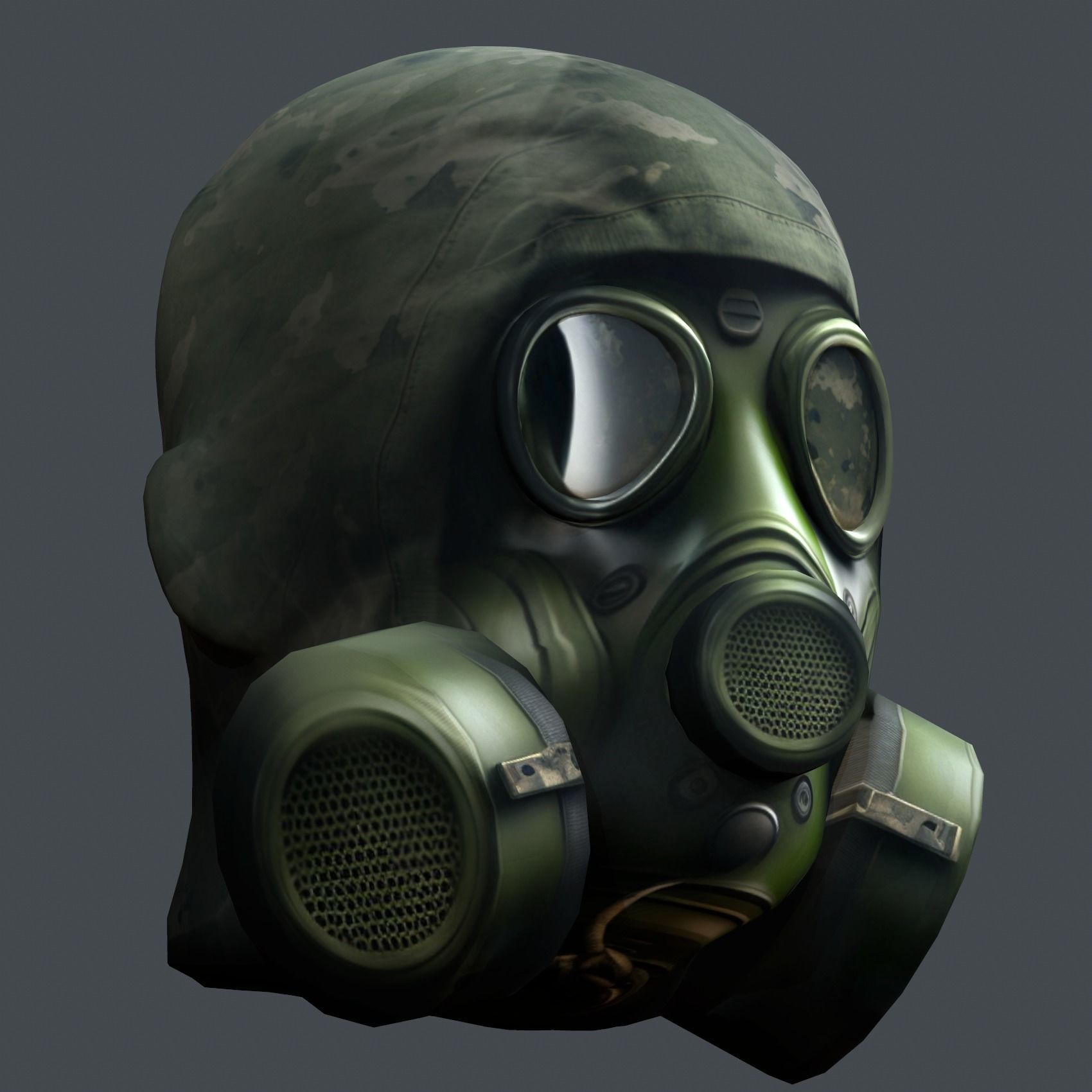 Helmet 3d model military combat Military Low-poly Low-poly 3D model_6