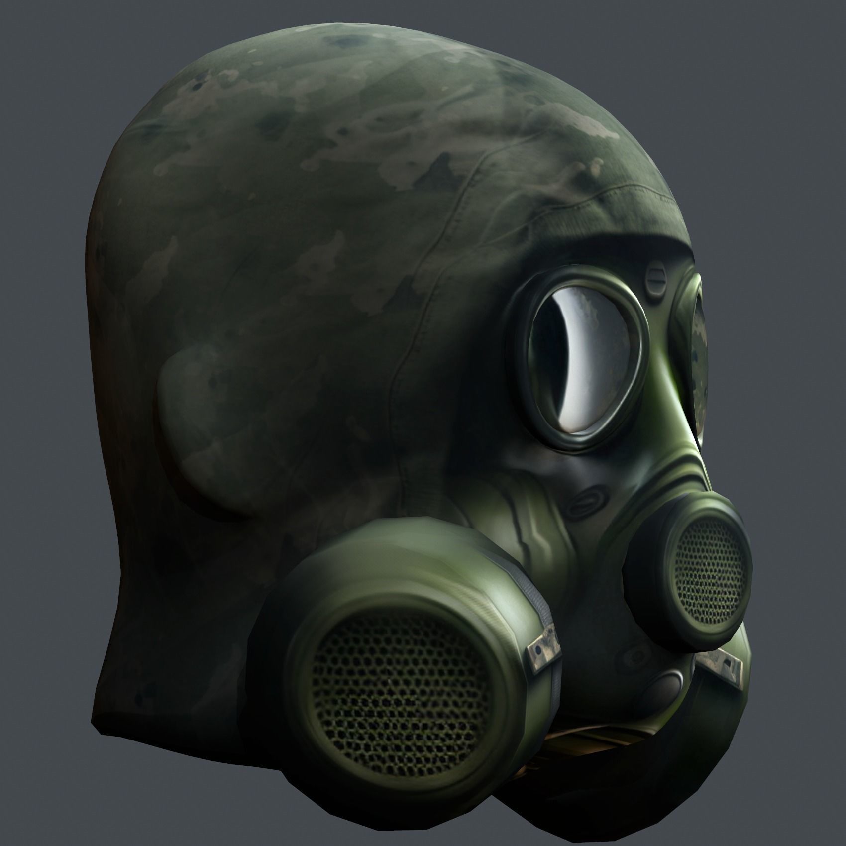 Helmet 3d model military combat Military Low-poly Low-poly 3D model_7