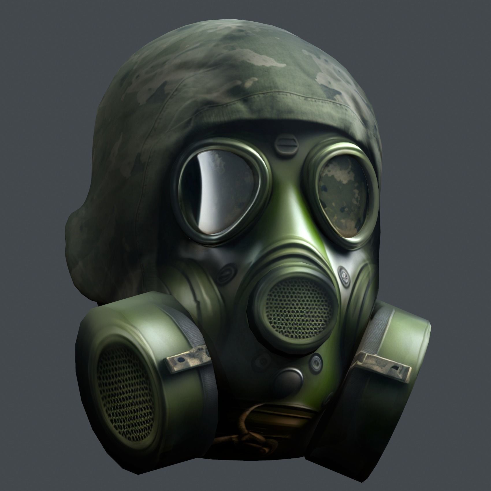 Helmet 3d model military combat Military Low-poly Low-poly 3D model_2