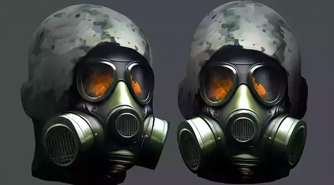 Helmet 3d model military combat Military Low-poly