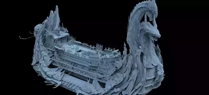 Kharon the Ferryman Ship 2 3D model