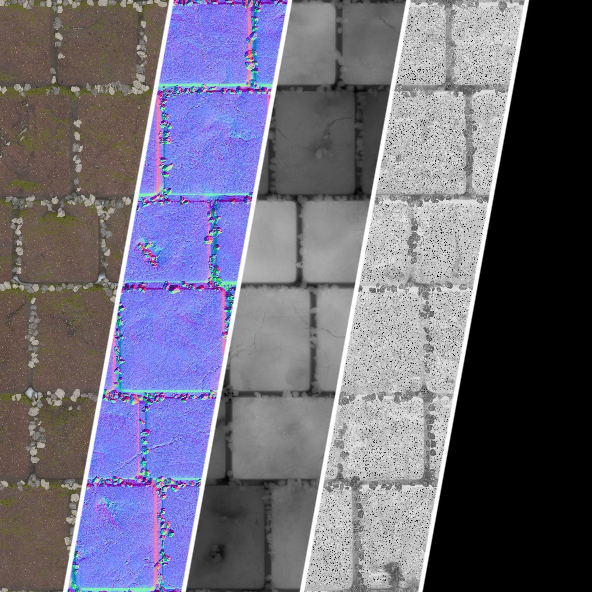 Pavement Materials 26- Slat Stone Paving Pbr 4k Seamless Texture_6