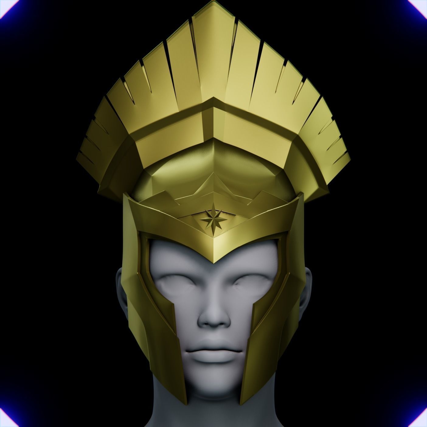 WONDER WOMAN SOLDIER HELMET V1 3D print model_1