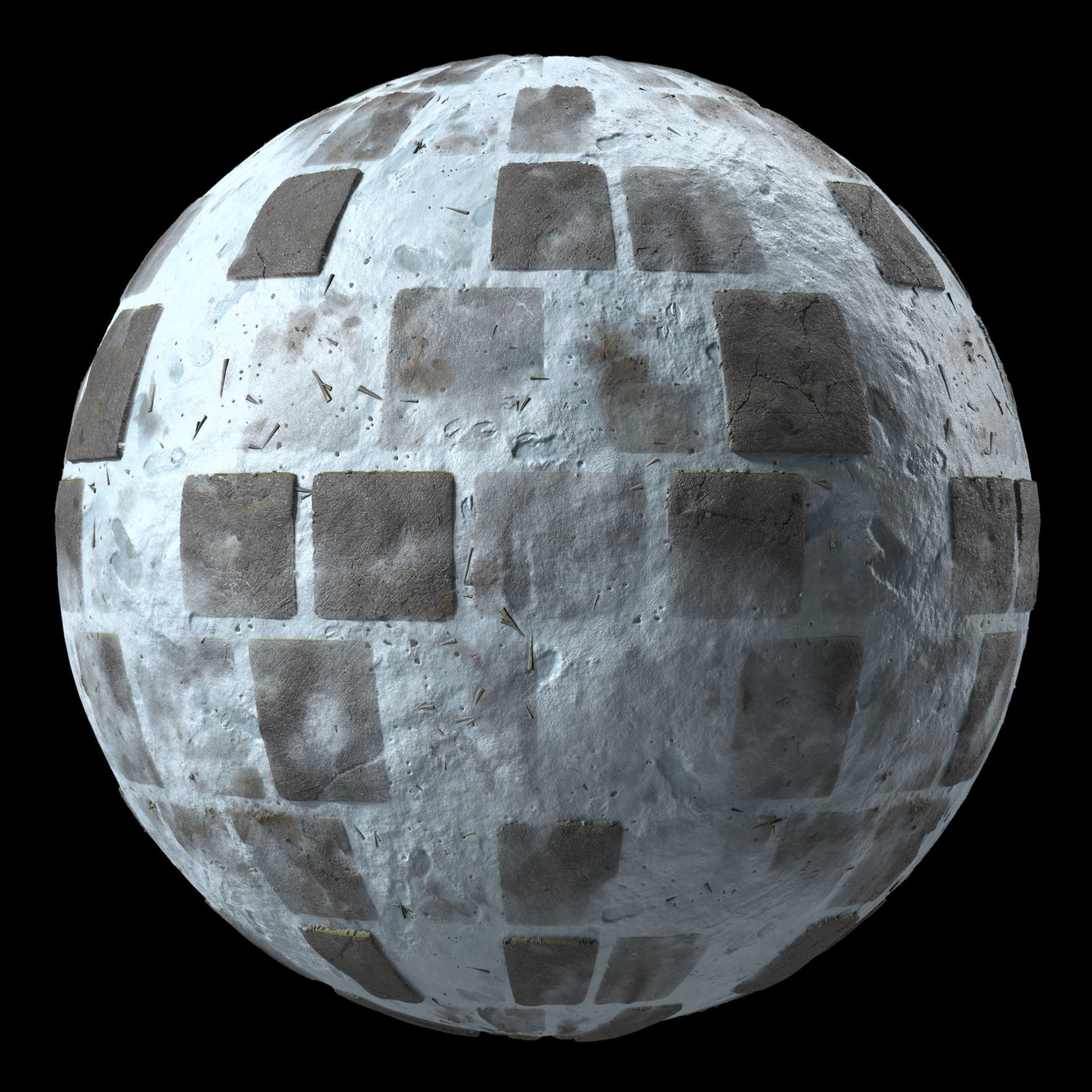 Pavement Materials 27- Slat Stone Paving - Pbr 4k Seamless Texture_4