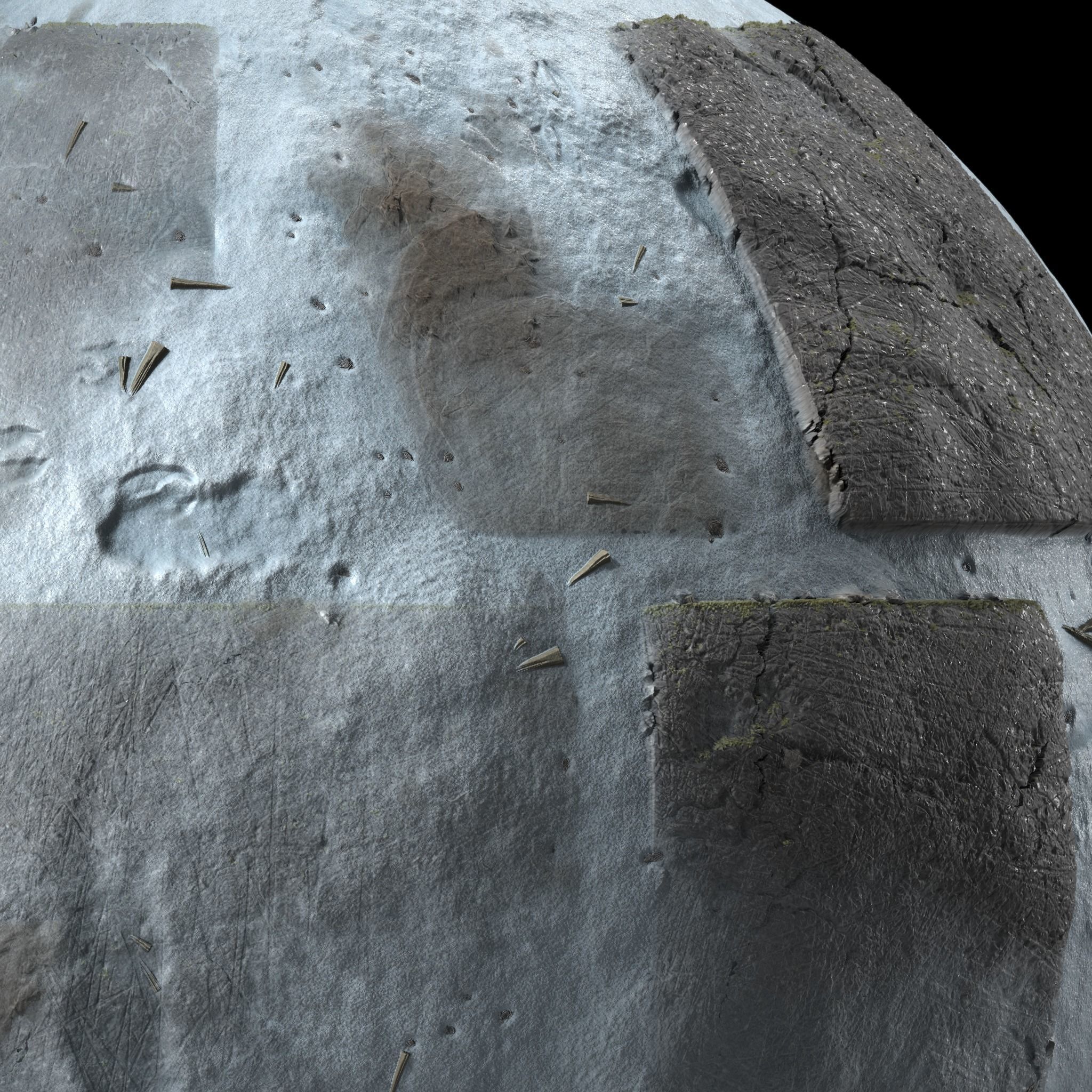 Pavement Materials 27- Slat Stone Paving - Pbr 4k Seamless Texture_5