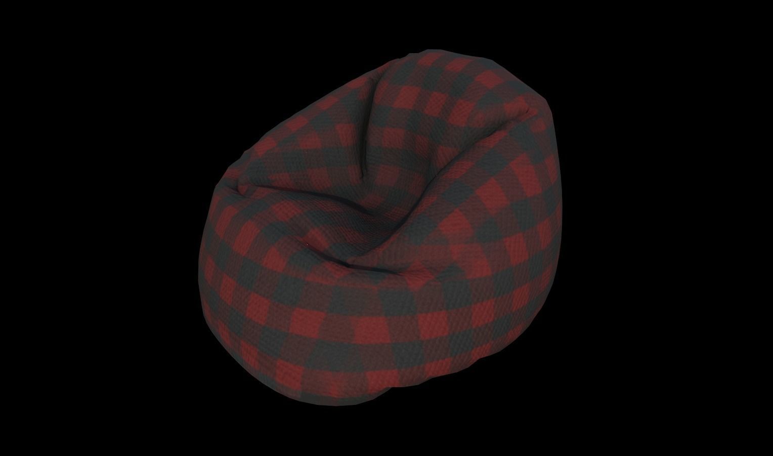 Bean Bag Pack Low-poly 3D model_13