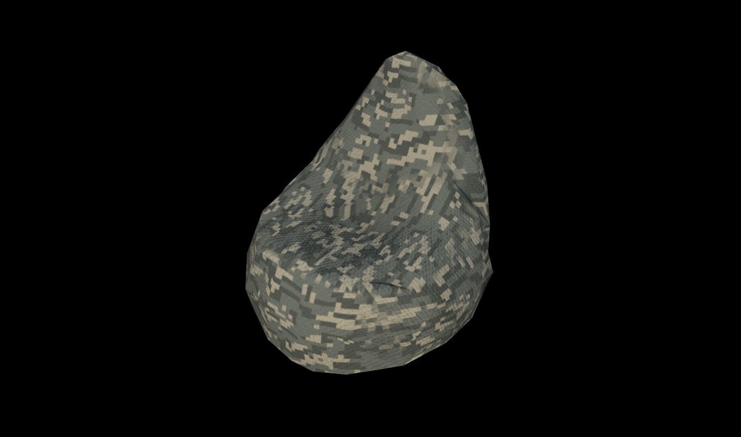 Bean Bag Pack Low-poly 3D model_1