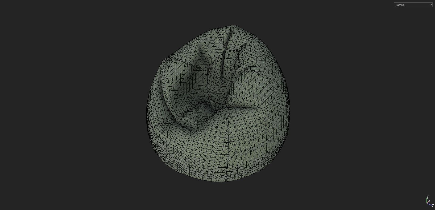 Bean Bag Pack Low-poly 3D model_20