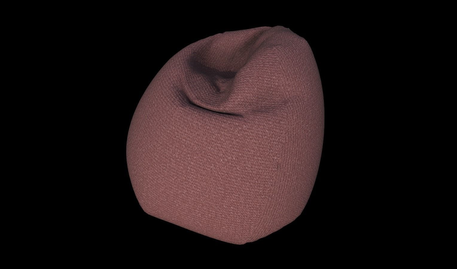 Bean Bag Pack Low-poly 3D model_11