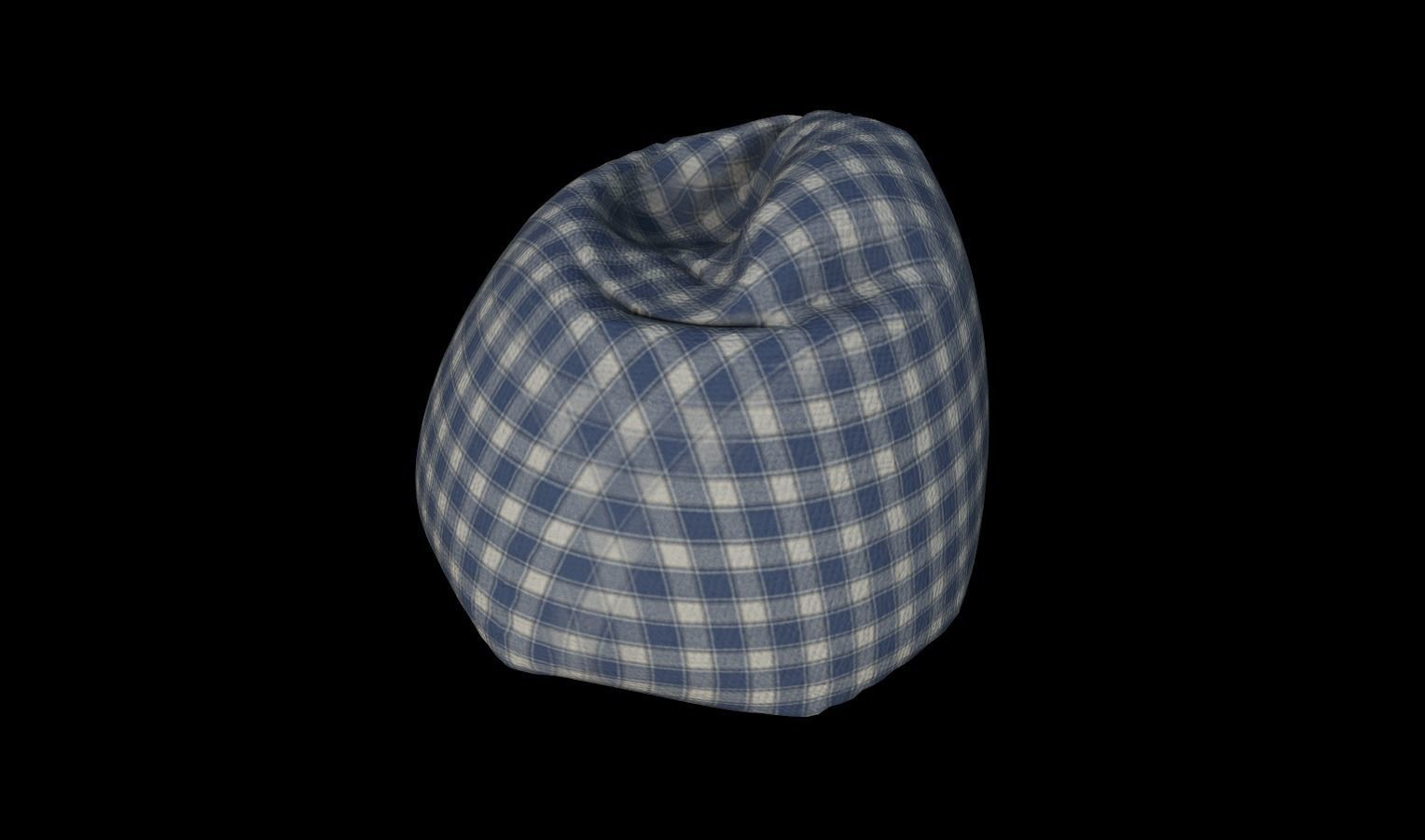Bean Bag Pack Low-poly 3D model_5