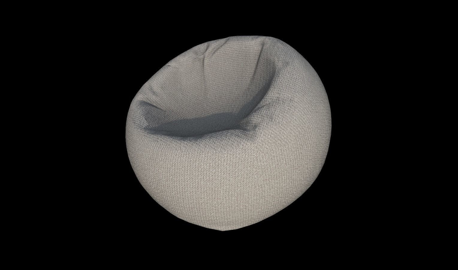 Bean Bag Pack Low-poly 3D model_3