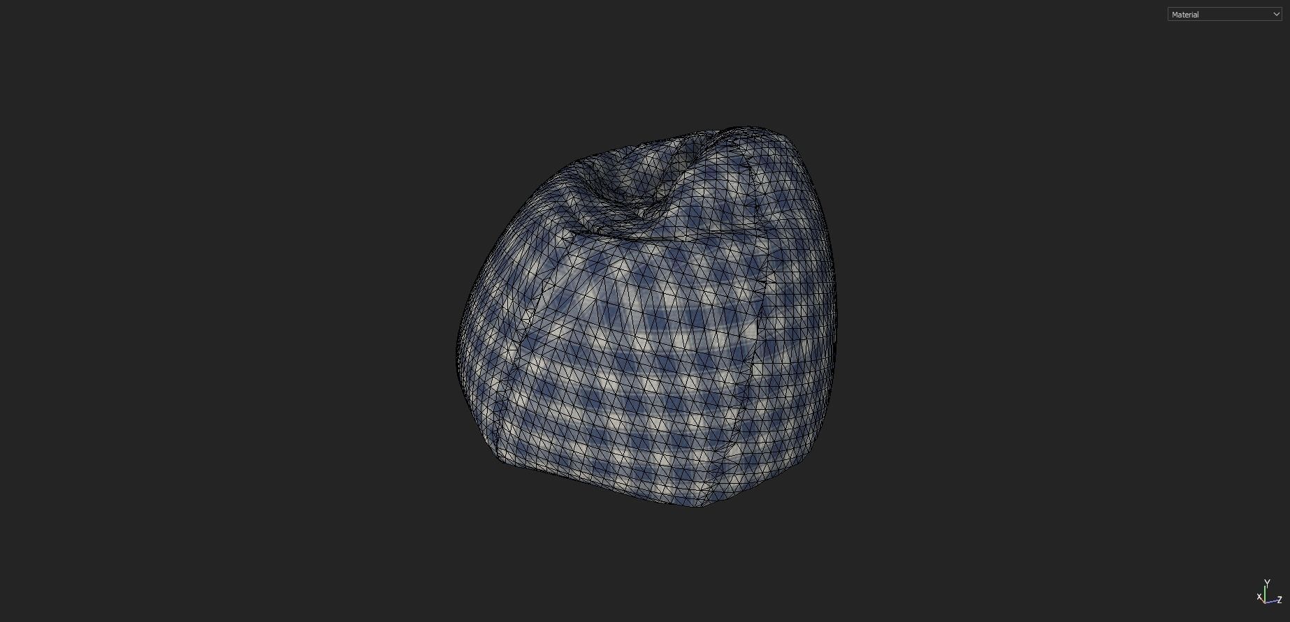 Bean Bag Pack Low-poly 3D model_6