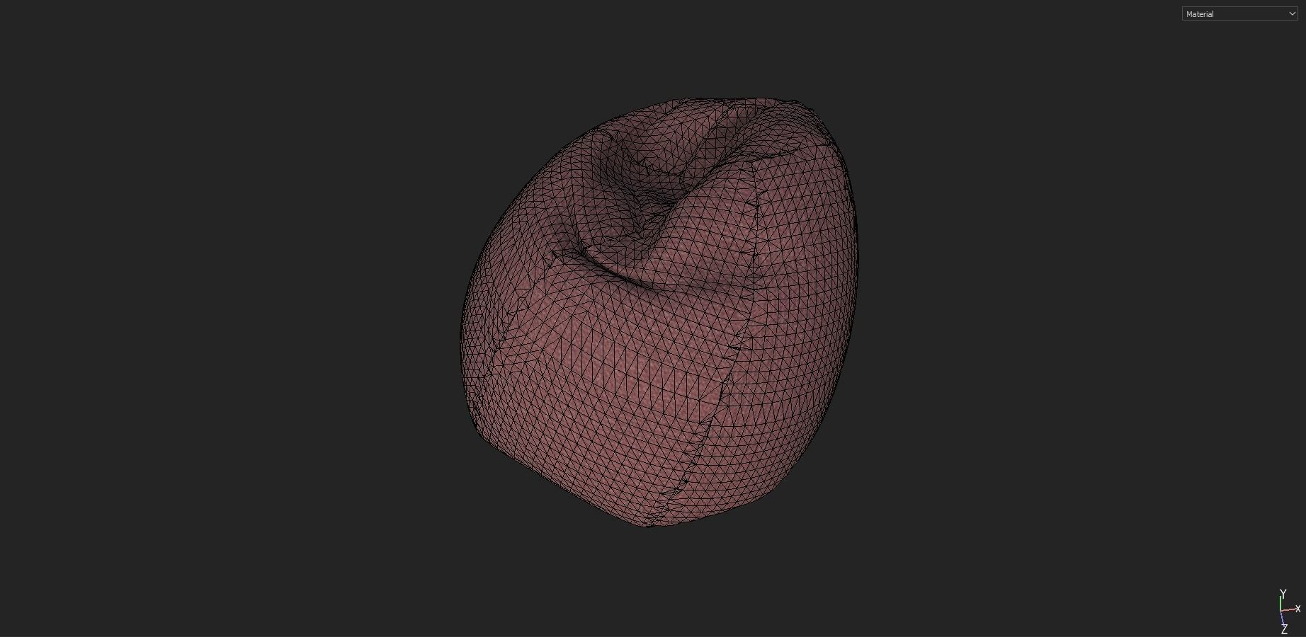 Bean Bag Pack Low-poly 3D model_12