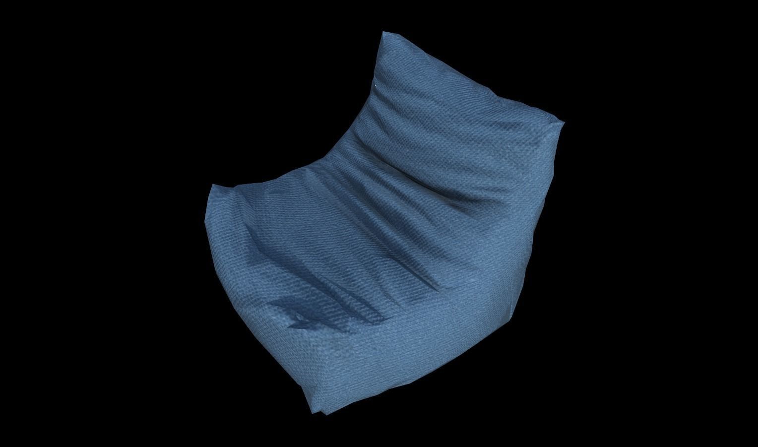 Bean Bag Pack Low-poly 3D model_15
