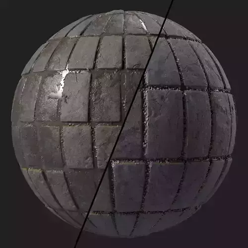 Pavement Materials 28- Slat Stone Paving - Pbr 4k Seamless