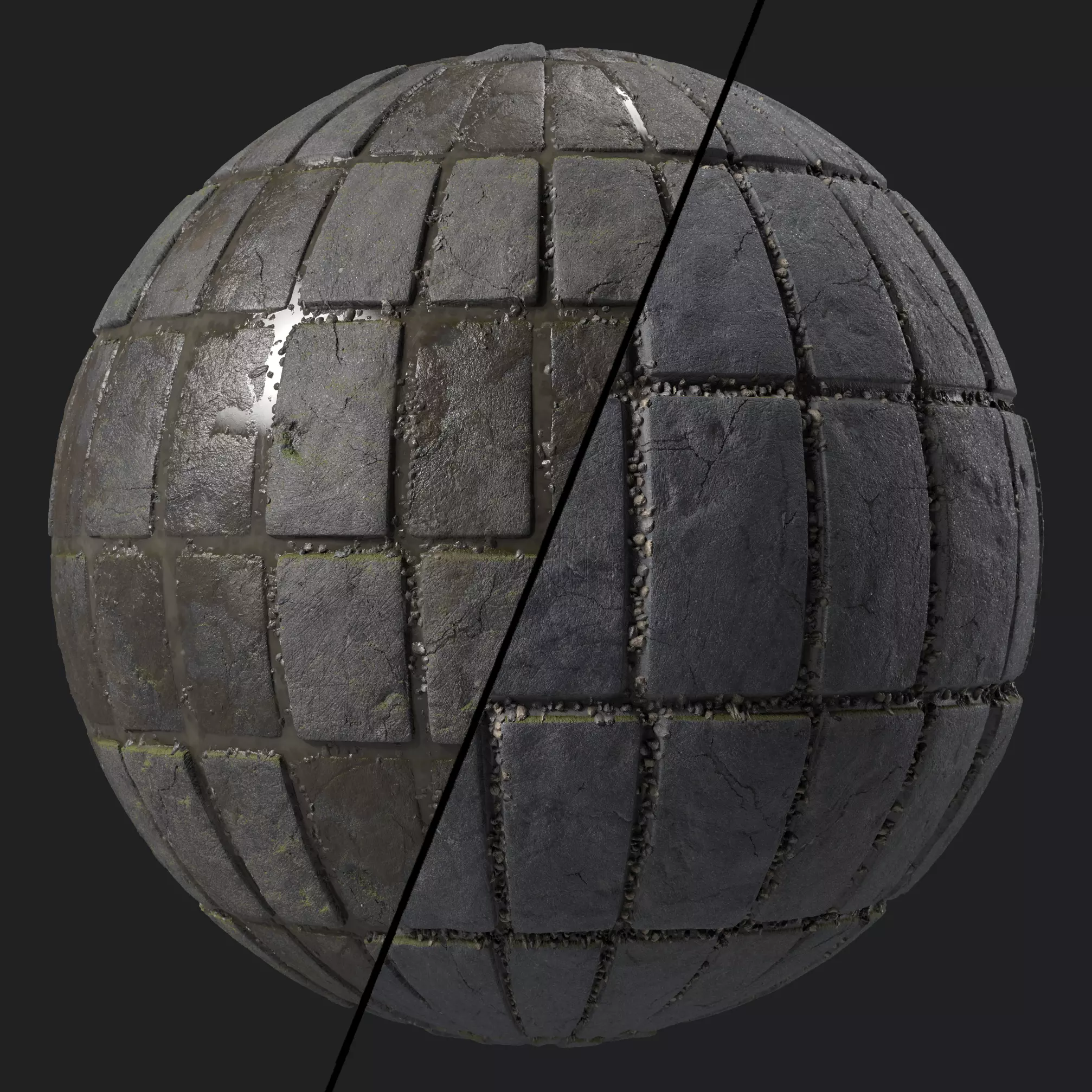 Pavement Materials 28- Slat Stone Paving - Pbr 4k Seamless Texture_0