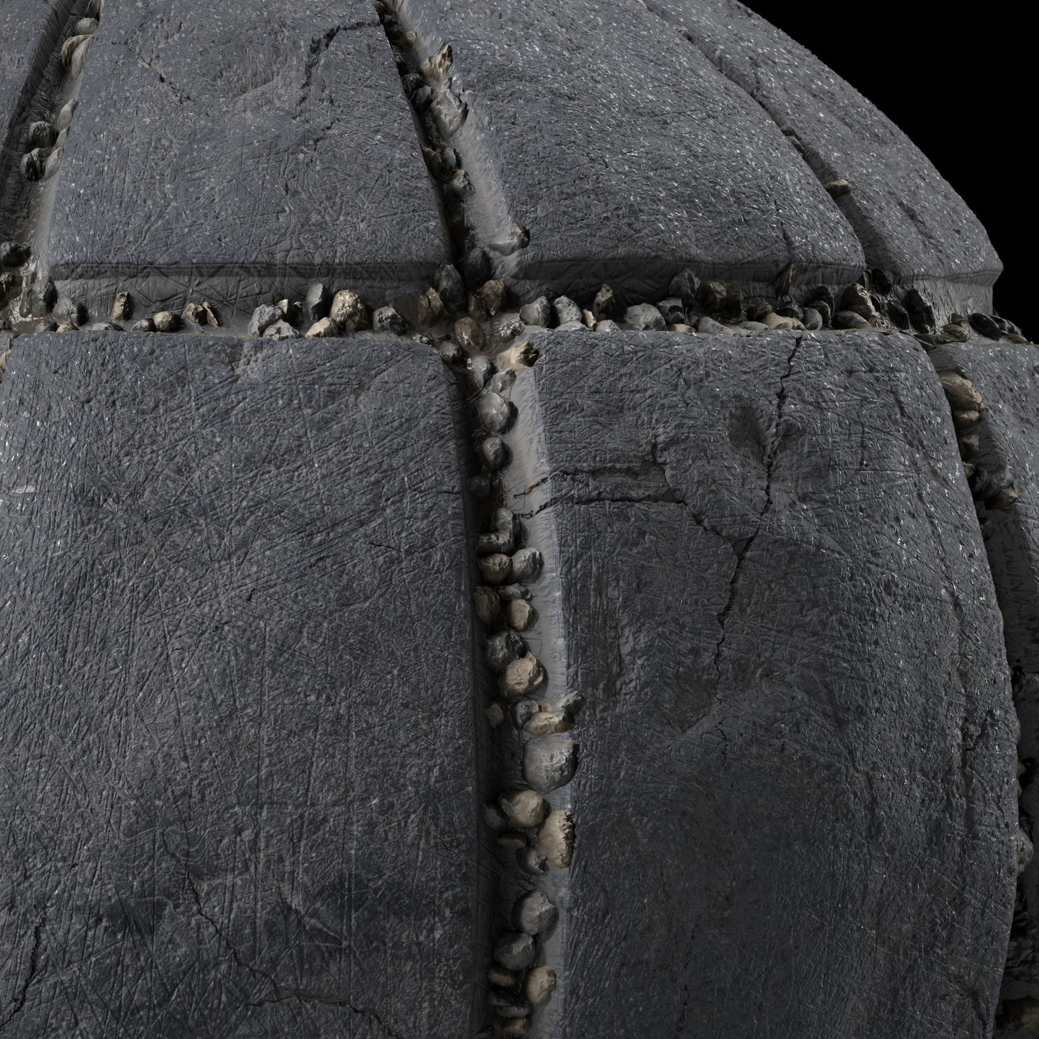 Pavement Materials 28- Slat Stone Paving - Pbr 4k Seamless Texture_2