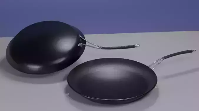 Set of Four Pots and Pans