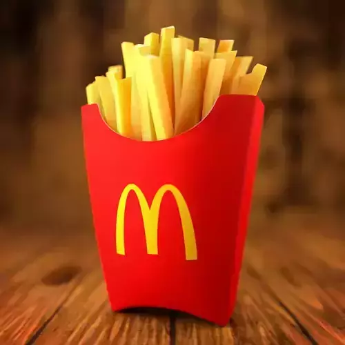  Photorealistic French Fries Box