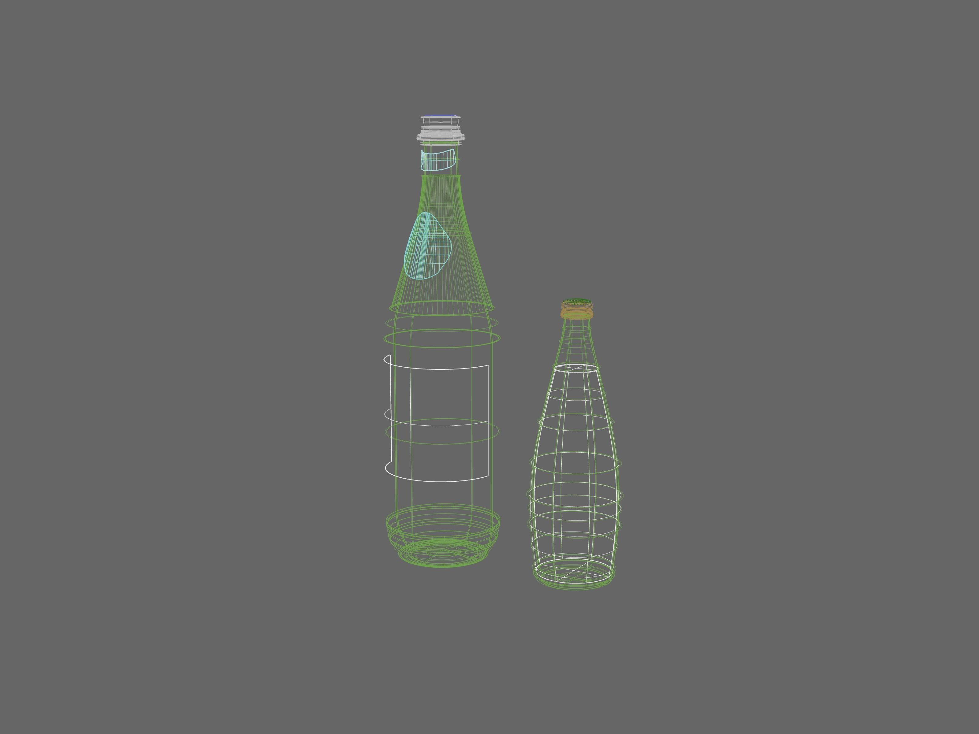San Pellegrino and Perrier Bottles Free 3D model_6
