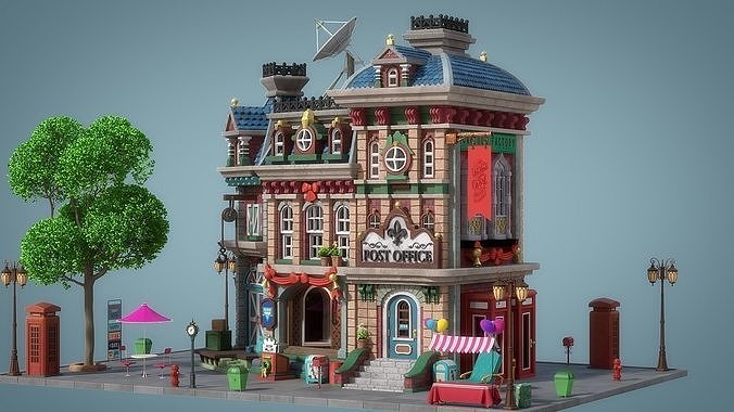 Cartoon House 23 3D model 3