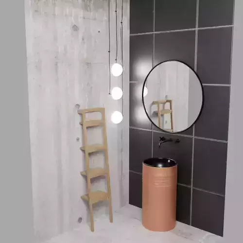 Black faucet 3D model