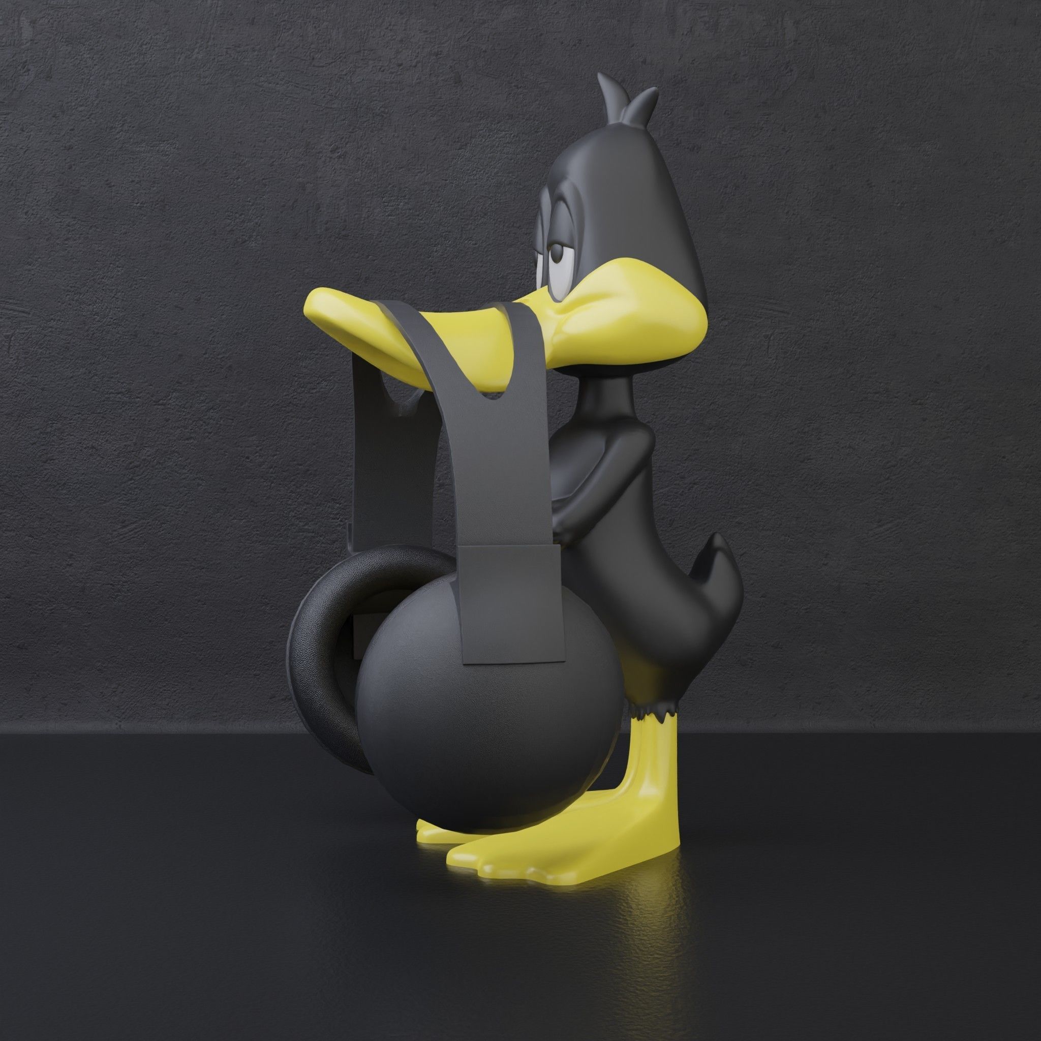 Duck headphone stand 3D print model_3