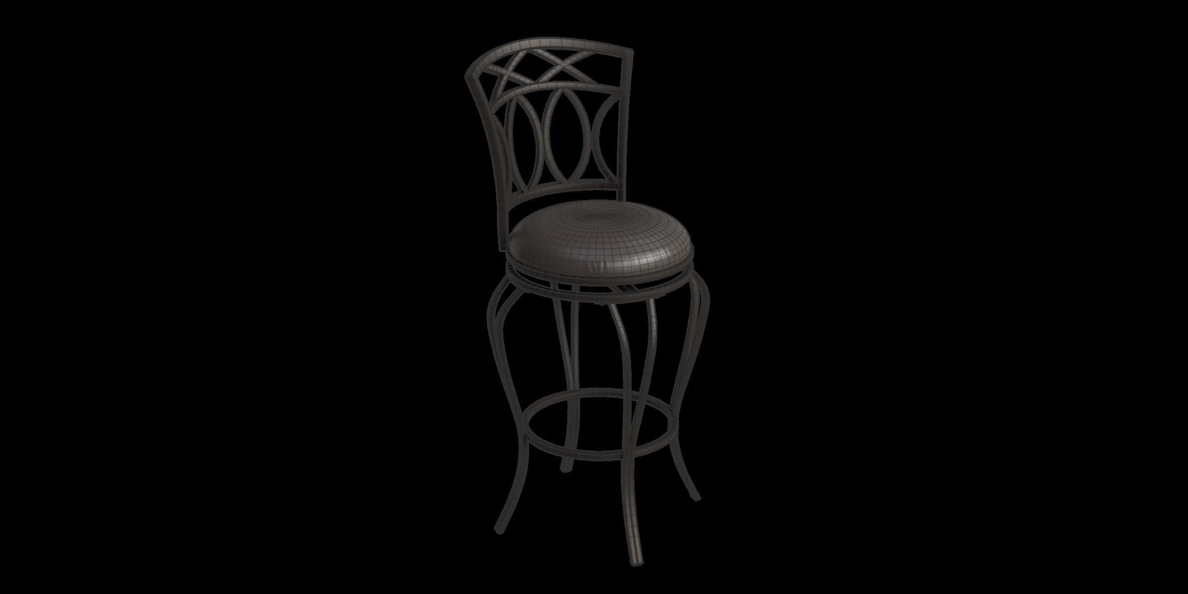 Risch 44 Bar Stool Low-poly 3D model_3