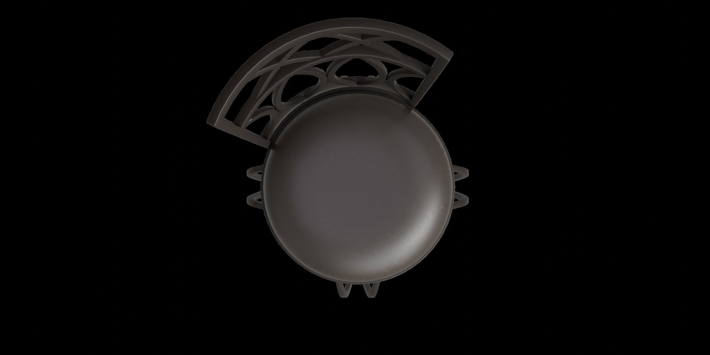 Risch 44 Bar Stool Low-poly 3D model_1