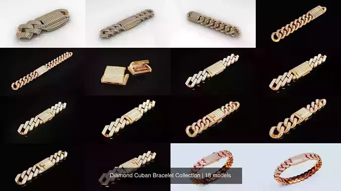 Diamond Cuban Bracelet Collection 