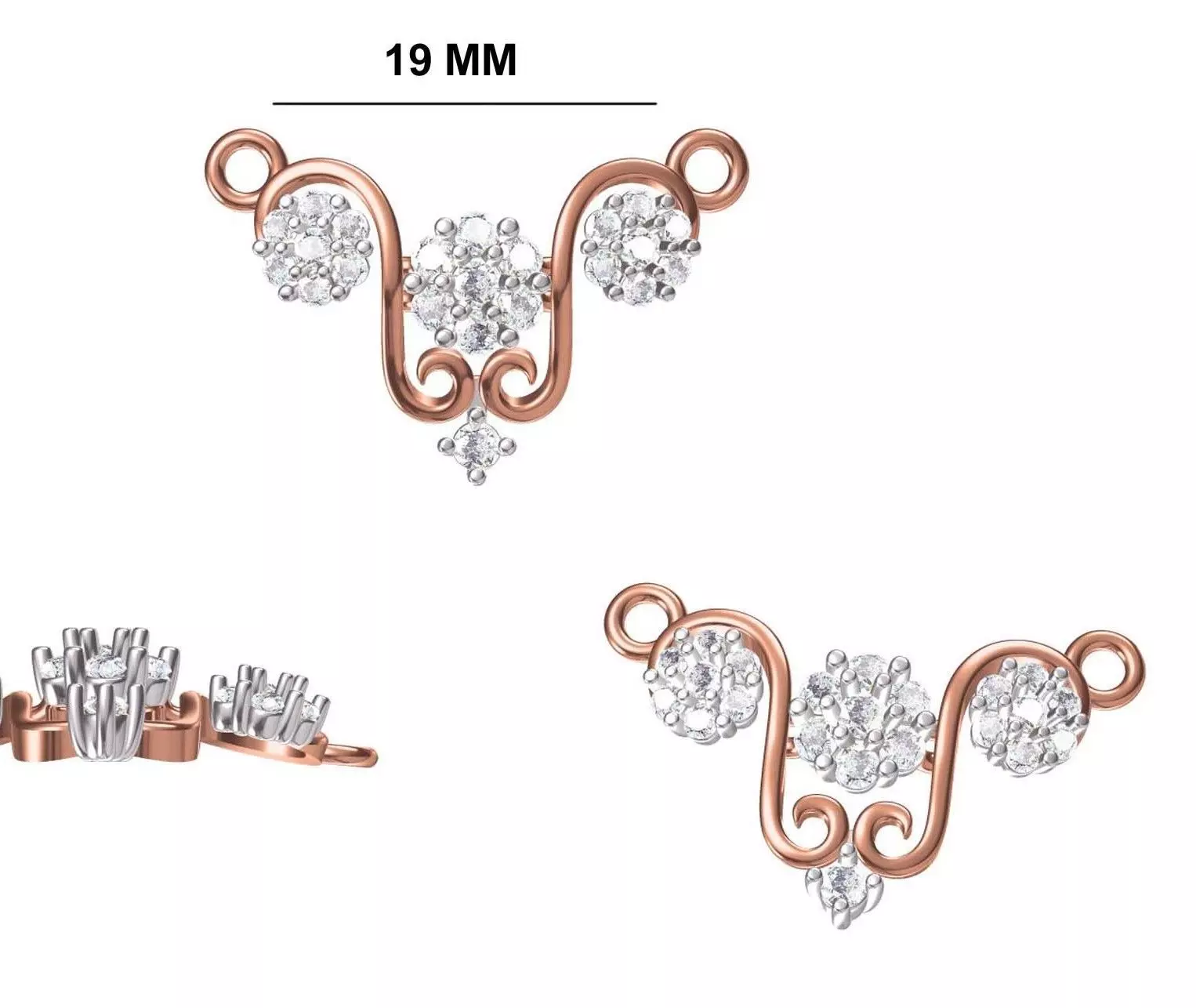 Women Necklace Pendant STL OBJ FBX JCD Details 3D print model_0