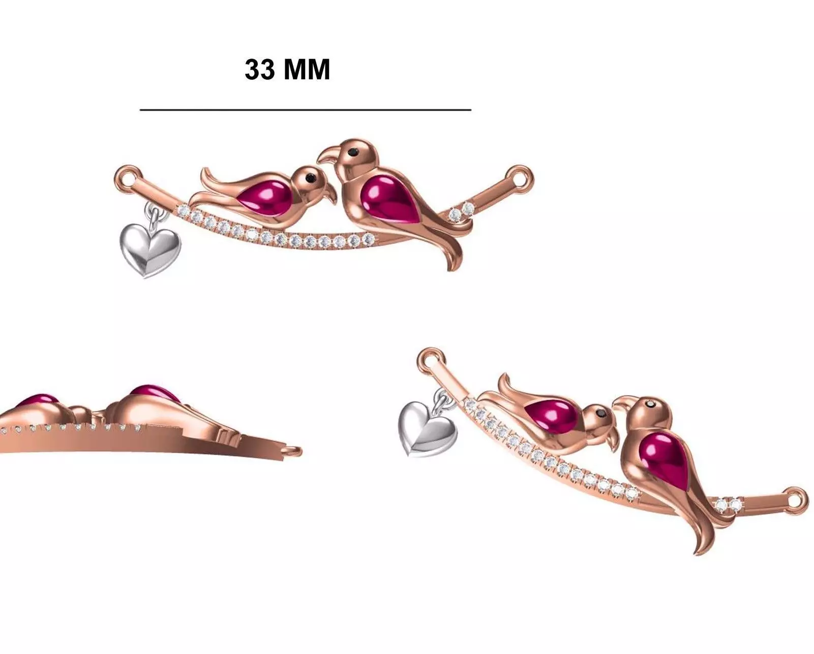 Women Necklace Pendant STL OBJ FBX JCD Details 3D print model_0