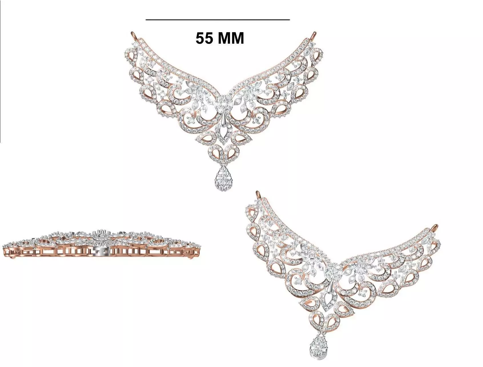 Women Necklace Pendant STL OBJ FBX JCD Details 3D print model_0