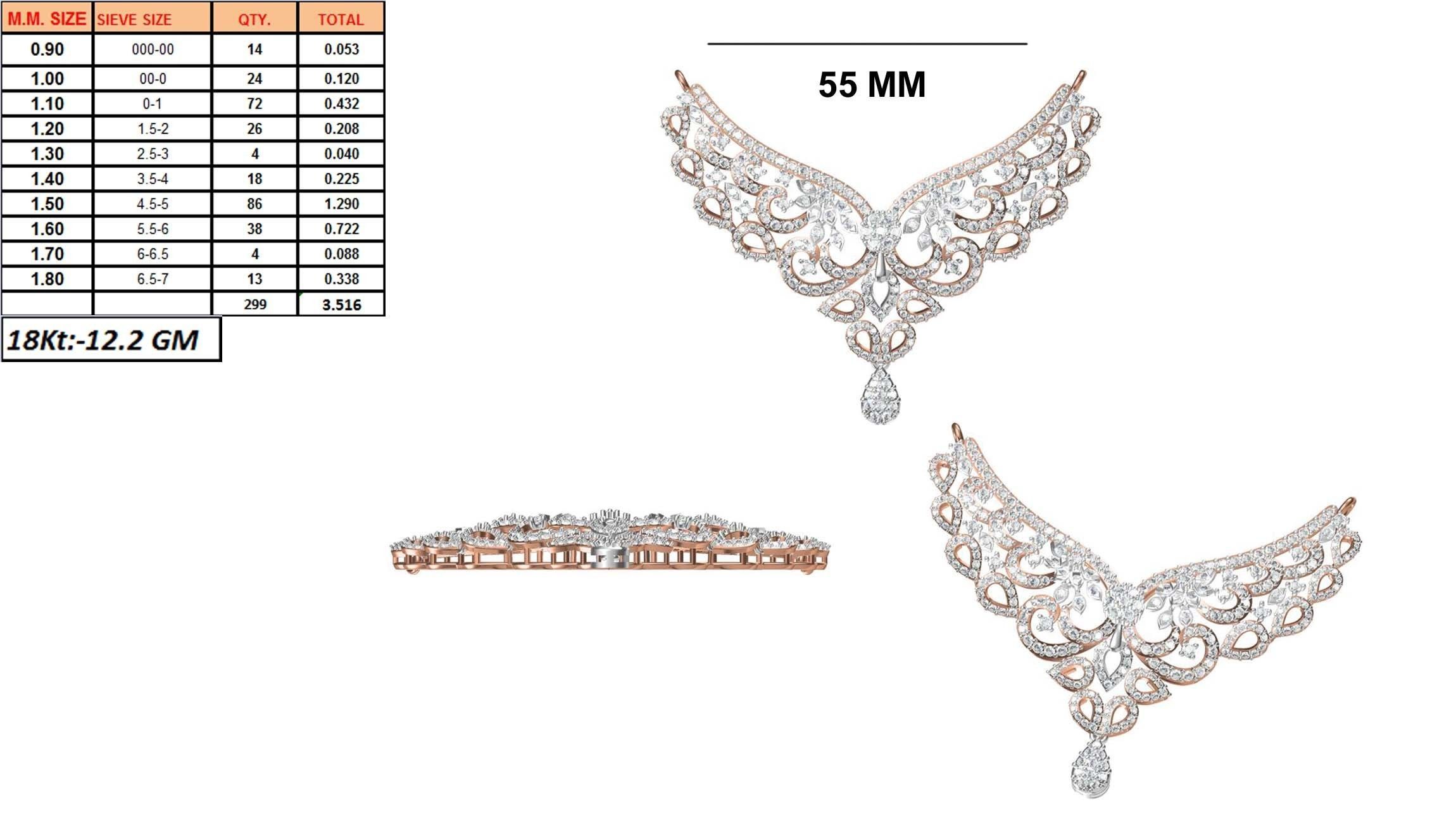 Women Necklace Pendant STL OBJ FBX JCD Details 3D print model_1