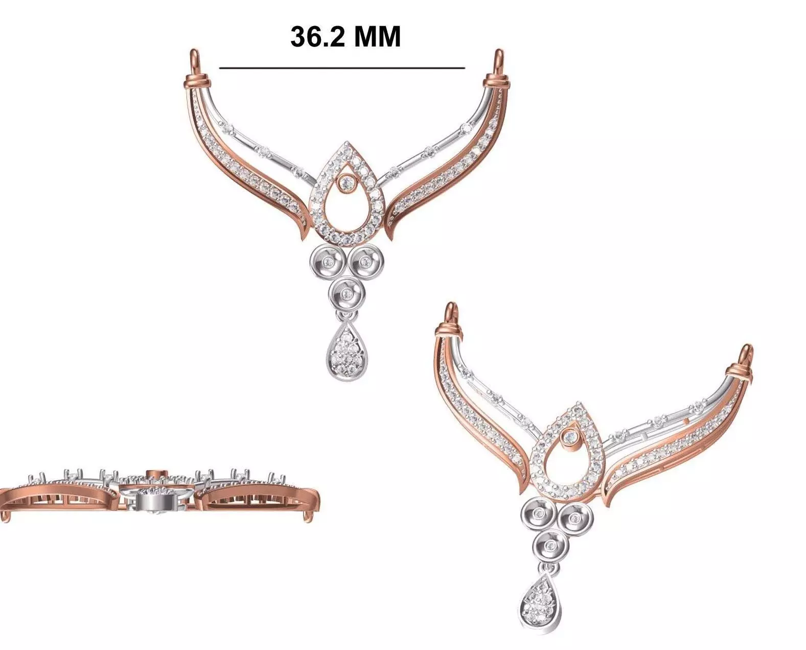 Women Necklace Pendant STL OBJ FBX JCD Details 3D print model_0