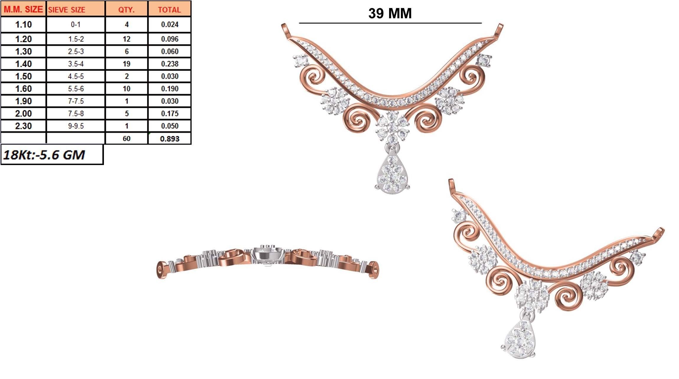 Women Necklace Pendant STL OBJ FBX JCD Details 3D print model_1