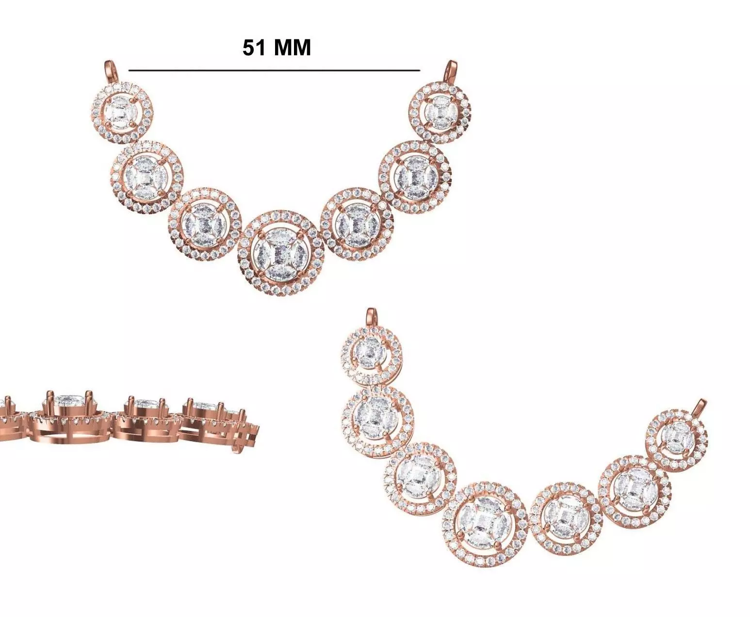 Women Necklace Pendant STL OBJ FBX JCD Details 3D print model_0