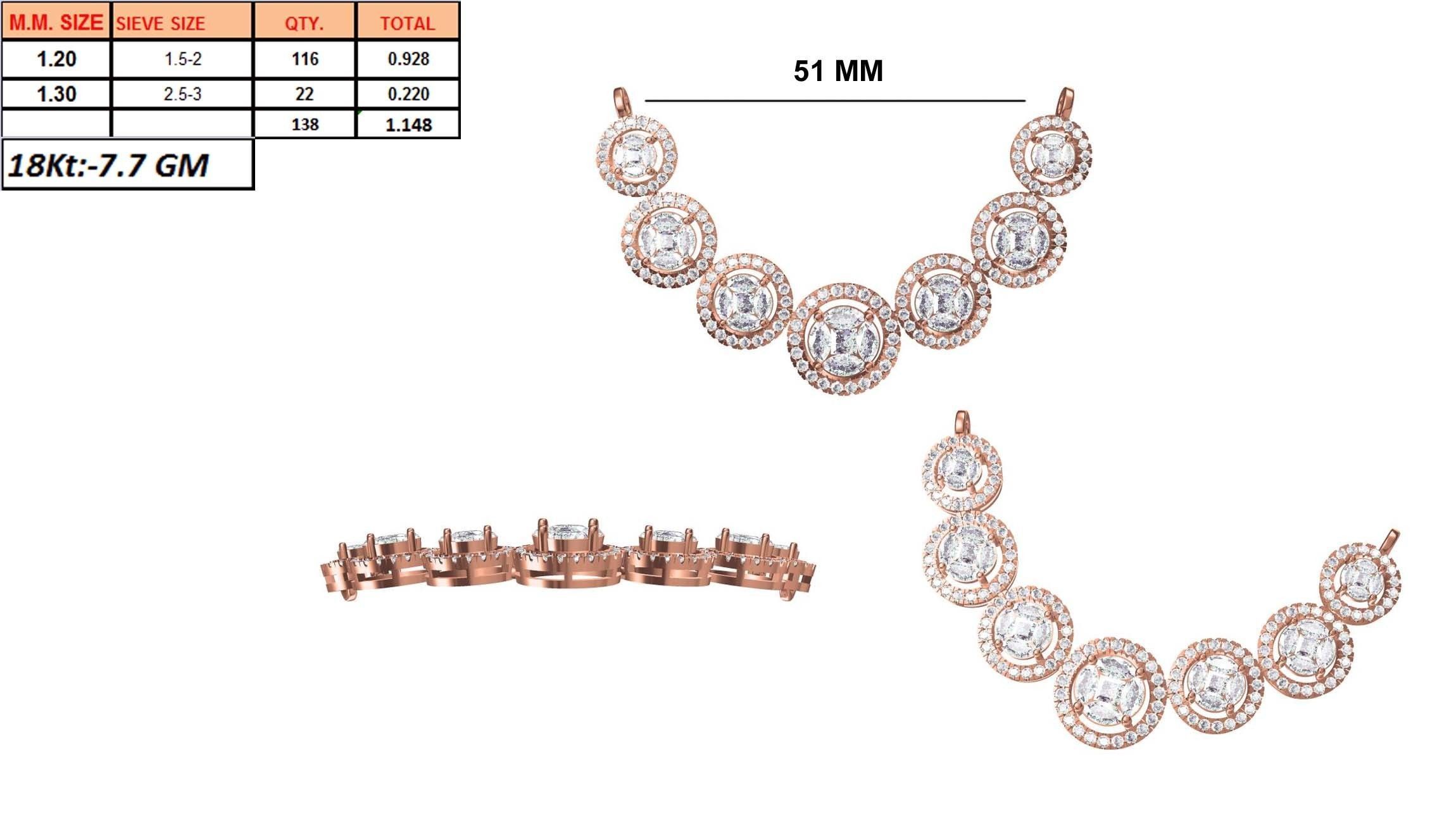 Women Necklace Pendant STL OBJ FBX JCD Details 3D print model_1