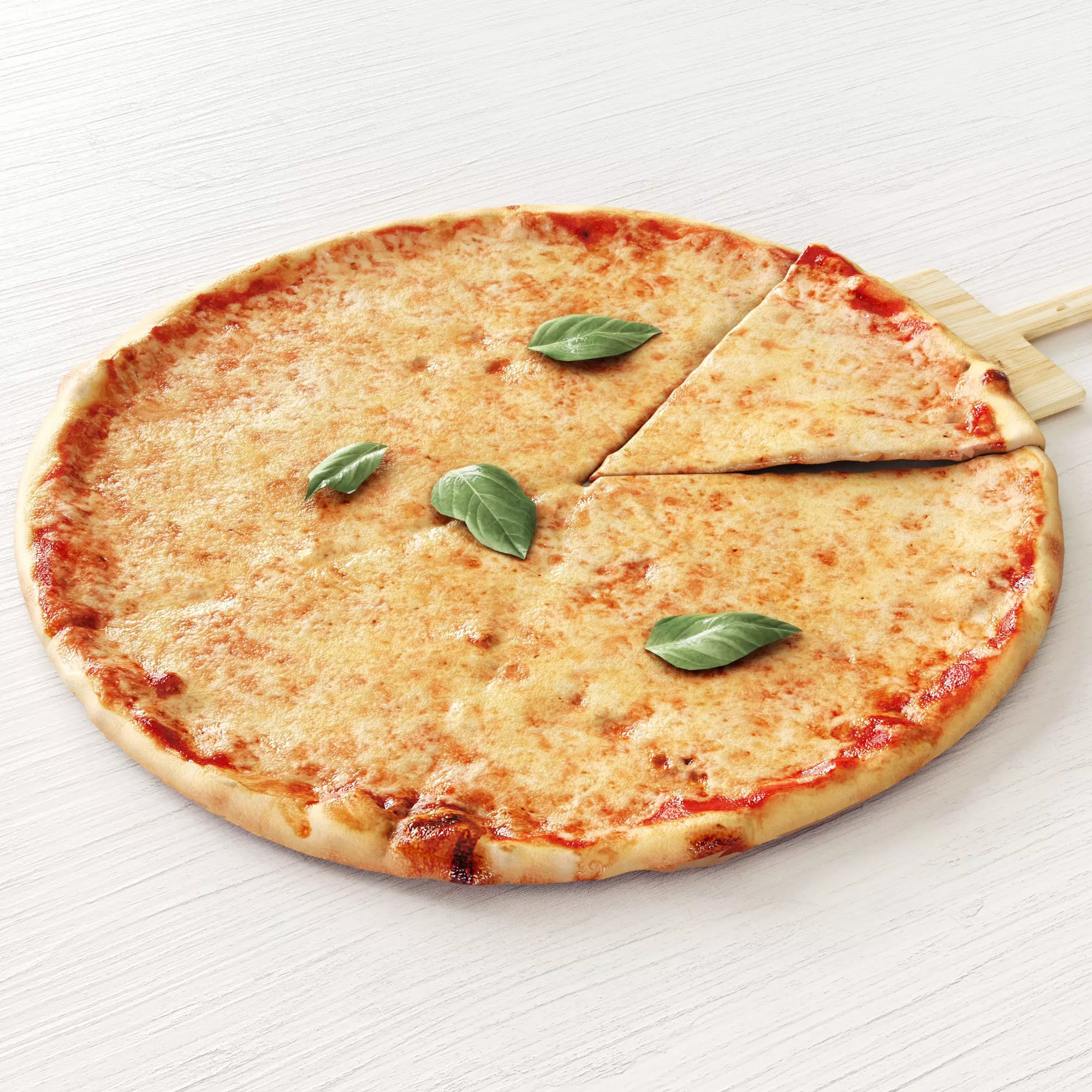 Pizza  Low-poly 3D model_0