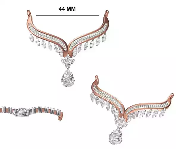 Women Necklace Pendant STL OBJ FBX JCD Details 3D print model