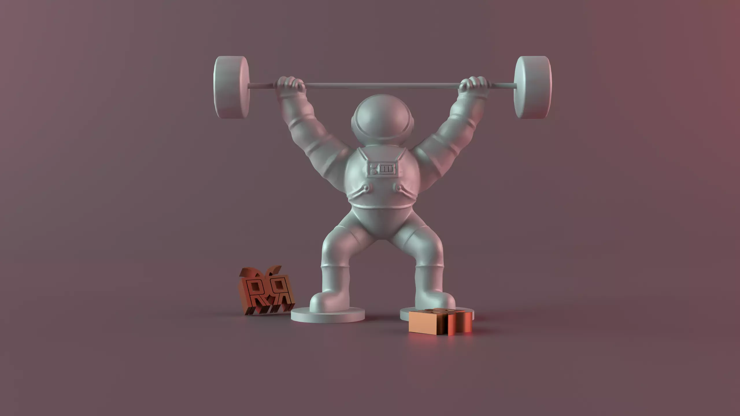 Statuette Astronaute 3D print model