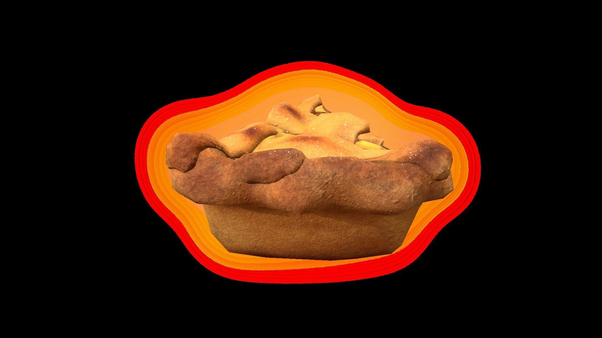 PiePeach Piece Low-poly 3D model_4