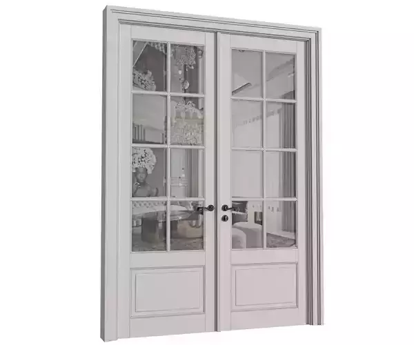 French Entrance Classic interior Doors 3D model
